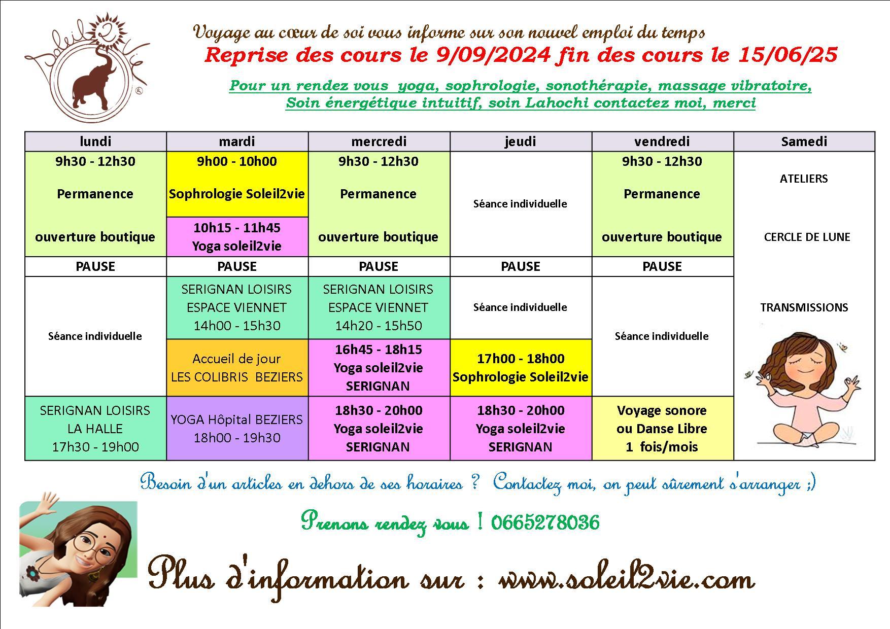 Emploi du temps de 2024 2027