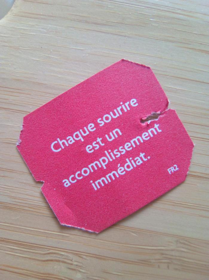 chaque sourire est un accomplissement immédiat