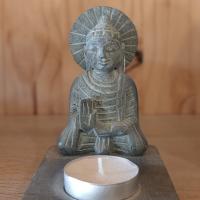 Bougeoir en pierre de savon Bouddha