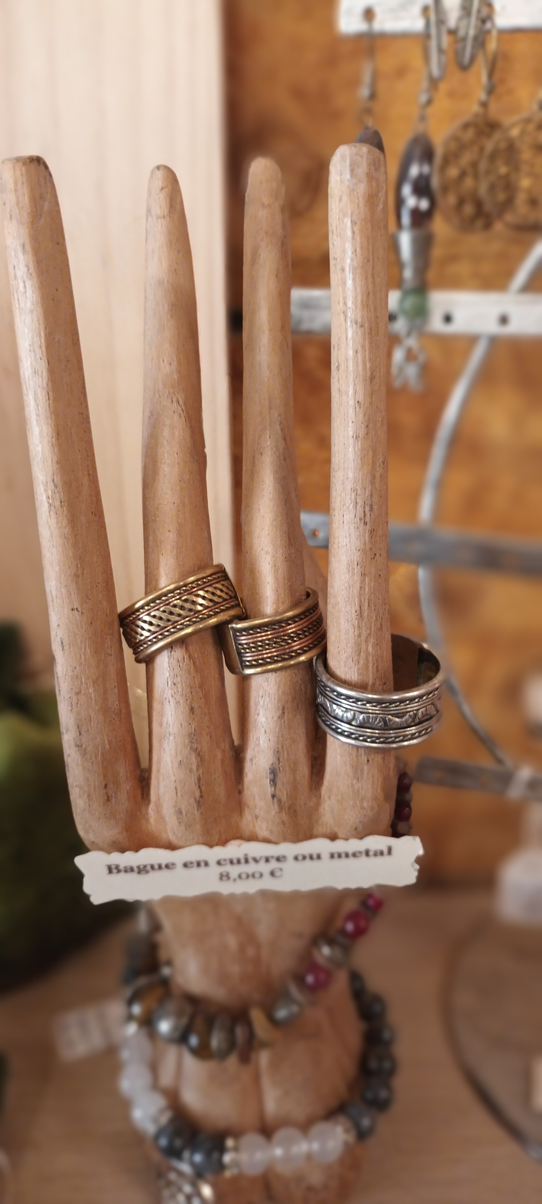 Bague en cuivre ou en métal blanc
