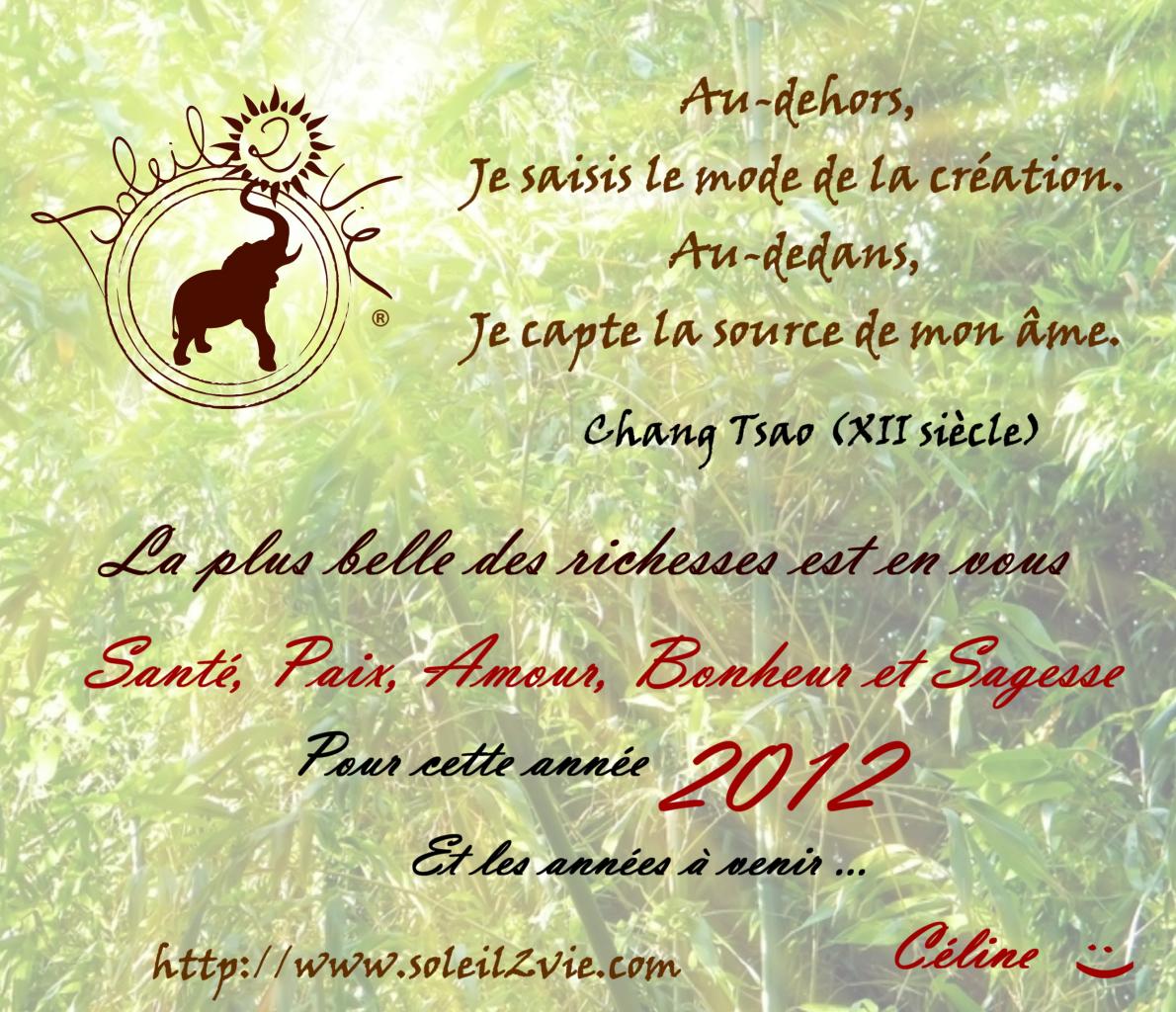 VOEUX 2012. Par Soleil2Vie ®