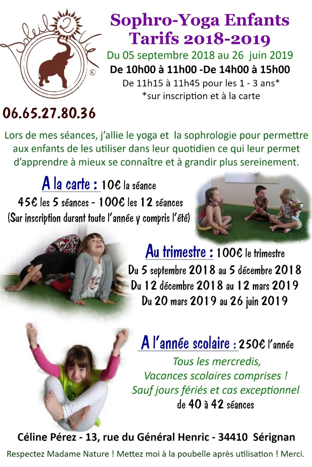 Sophrologie - yoga - enfants -  soleil2vie