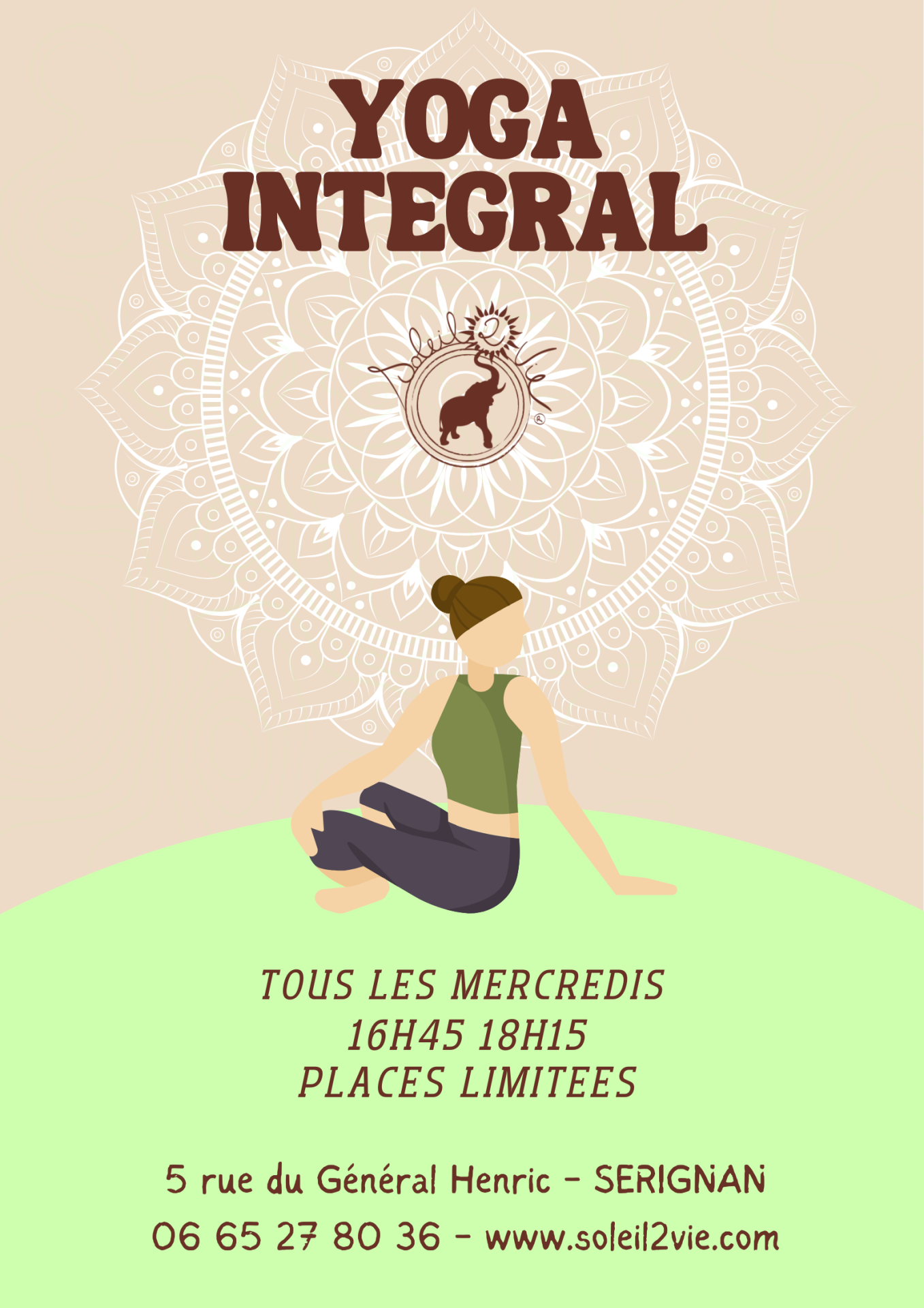 Yoga integral mercredi 16h45 soleil2vie